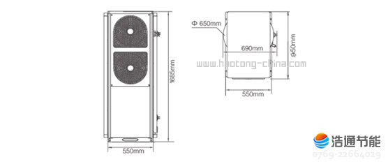 ���Ąe���Ϳ՚��ܟ�ˮ����Ȫ���RSJ-65/350RD���γߴ�