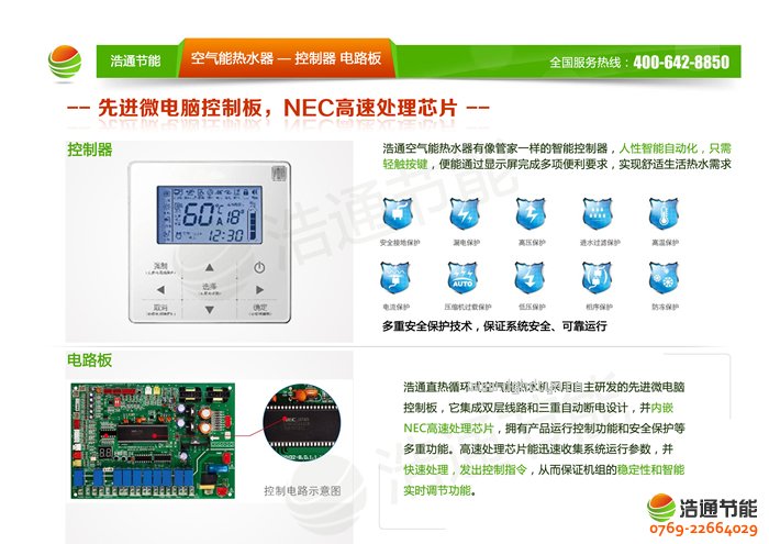 浩通2P空氣能熱泵側(cè)出風(fēng)KFXRS-7Ⅰ(GT-SKR020B)系列熱泵電路板與控制器優(yōu)勢圖解